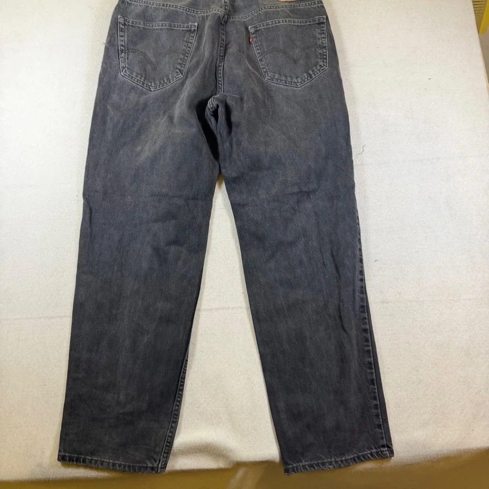 Levis 550 Relaxed Fit Tapered Leg Jeans Mens 40x34 Faded Black Denim 5-Pocket